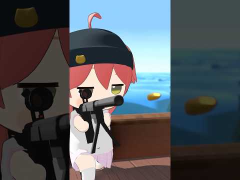 エイムが甘い赤井みこち【さくらみこ/大空スバル/白上フブキ/大神ミオ/ホロライブ切り抜き】【3Dアニメ】#shorts