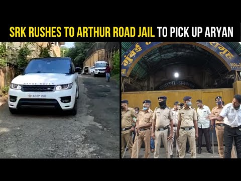 Watch- Shah Rukh Khan rushes to Arthur Road jail to pick up son Aryan Khan