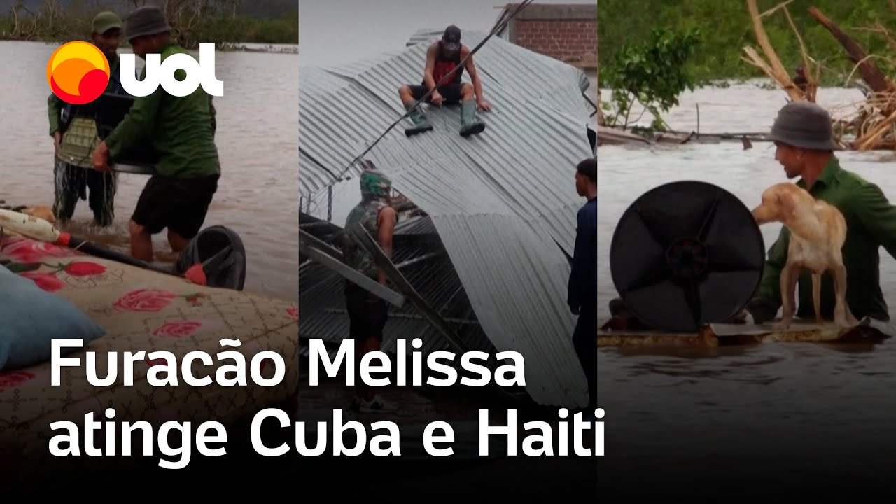 Furacão Melissa devasta Cuba e Haiti causa inundações destrói árvores e deixa rastro de destruição  TV Online Furacão Melissa devasta Cuba e Haiti causa inundações destrói árvores e deixa rastro de destruição