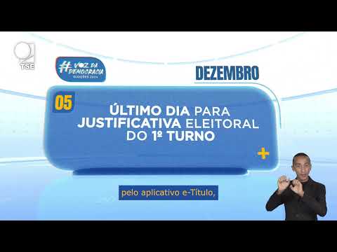 Calendário Eleitoral: Justificativa do 1º turno