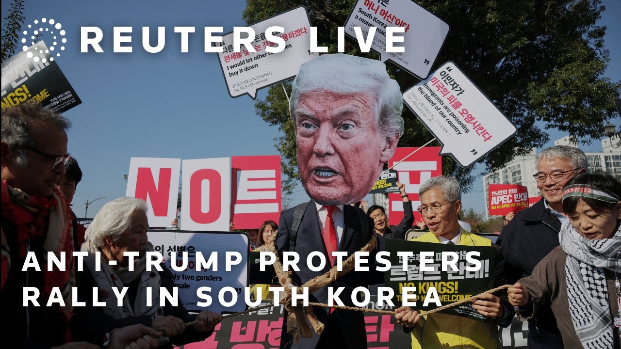 LIVE: Anti-Trump protesters rally in South Korea | REUTERS