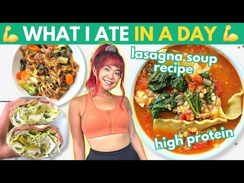 What I Ate in a Day (HIGH PROTEIN VEGAN) + Athletic Wear Try On