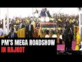 PM Modi In Rajkot | PM Modi Holds Mega Roadshow In Gujarats Rajkot