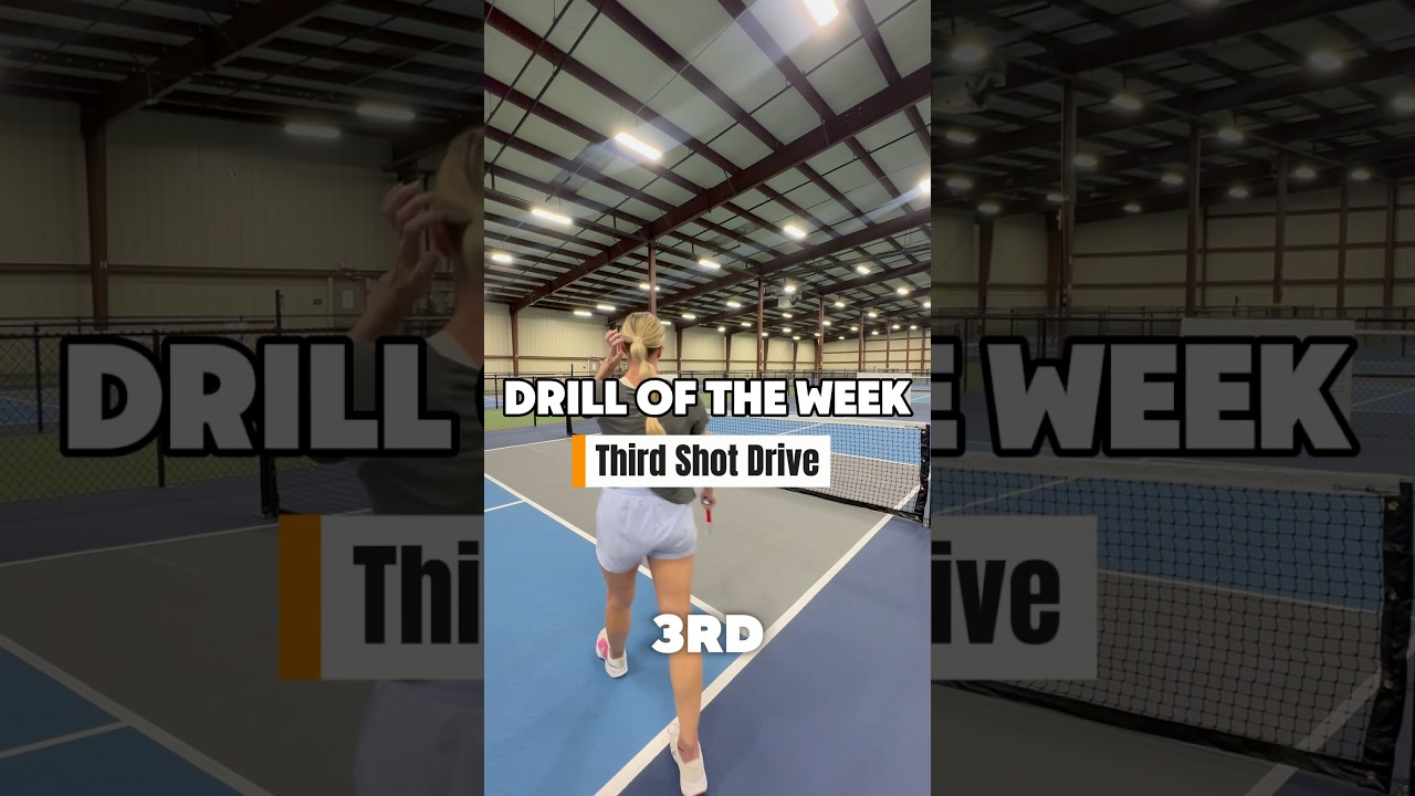 Drill of the Week: Third Shot Drive 💥 #drill #pickleball #thirdshot #drive