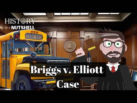 screenshot of youtube video titled Briggs v. Elliott Court Case | History In A Nutshell