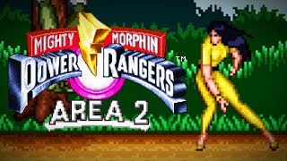 Area 2 - Ranger Amarelo Trini vs. Gnarly Gnome - Mighty Morphin Power Rangers (SNES)