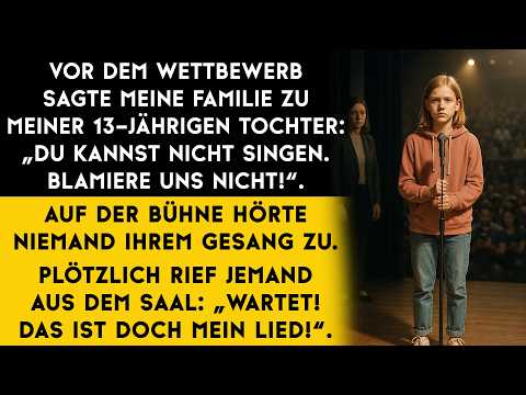 Die Familie lachte über meine 13-jährige Tochter... bis sie ans Mikrofon trat