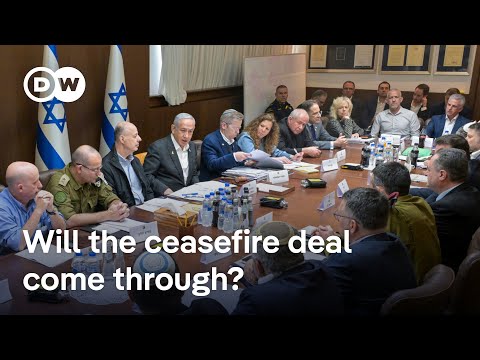 Israel Security Cabinet meeting underway to vote on Gaza ceasefire agreement | DW News