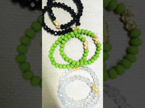 #Black, green & white bracelet #fashion bracelet #lucky bracelet #shortvideo