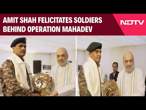 Amit Shah Felicitates Forces For Op Mahadev Success In Neutralizing Pahalgam Attackers