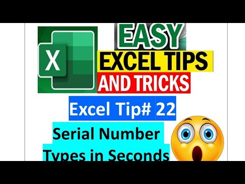 🔥🔥 Serial Number in Excel (4K Video)🔥😮😳#excel #exceltipsandtricks #exceltraining #exceltips