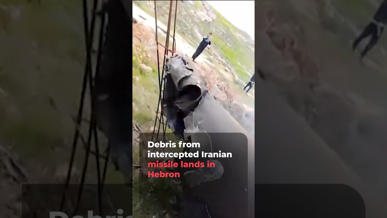 Debris from intercepted Iranian missile lands in Hebron | AJshorts