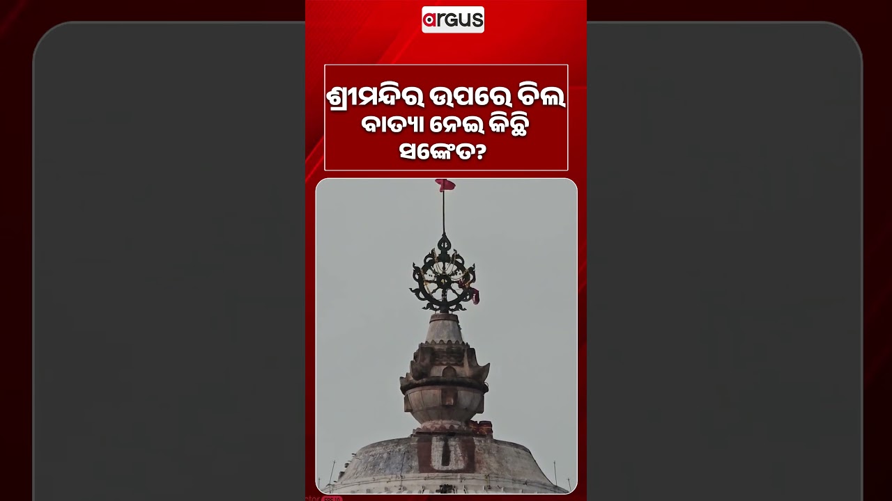 ଶ୍ରୀମନ୍ଦିର ଉପରେ ଚିଲ, ବାତ୍ୟା ନେଇ କିଛି ସଙ୍କେତ ?| Eagle Perches On Nilachakra Of Puri Jagannath Temple
