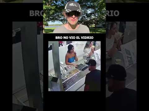 No vio el VIDRIO😂
