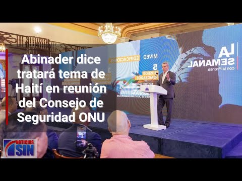 Abinader dice tratará tema de Haití en reunión del Consejo de Seguridad ONU