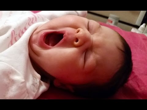 6 Days Old Baby Yawning Funny For The First Time -  Baby Lile Videos