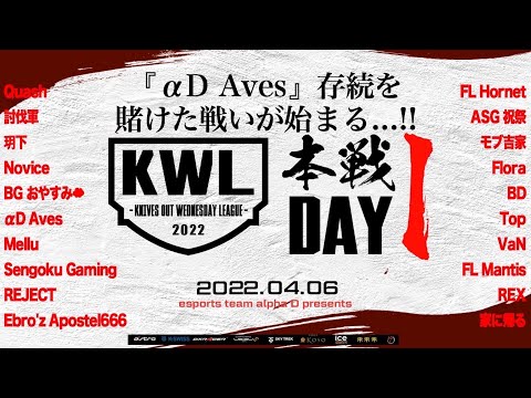 【荒野行動】KWL 本戦 4月度 開幕戦【αD Aves 負けられない戦い始まる...！！】実況：Bocky＆柴田アナ