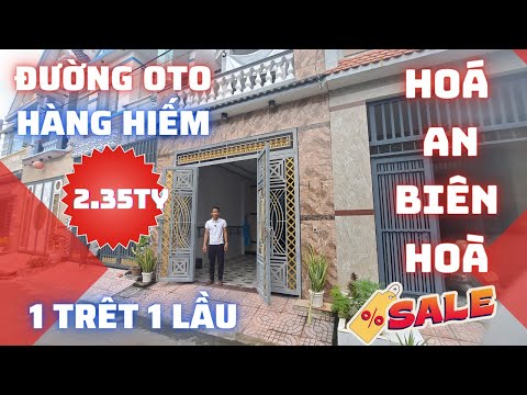 Chủ gửi bán nhà 1 trệt 1 lầu phường Hoá An. DT: 4,5x13,5 = 60m2. DTS: 120m2. Giá: 2tỷ350 LH với chủ