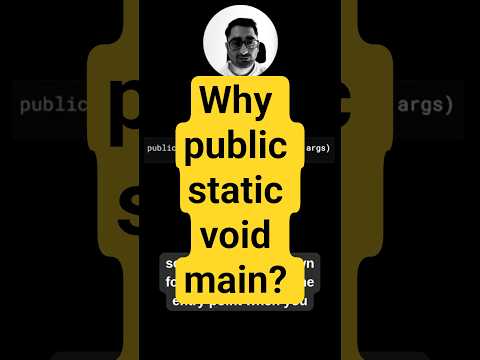 Why 'public static void main' still matters today