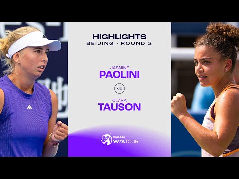 Jasmine Paolini vs. Clara Tauson | 2024 Beijing Round 2 | WTA Match Highlights