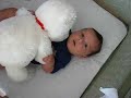 Baby vs. teddy bear wrestling 10-21