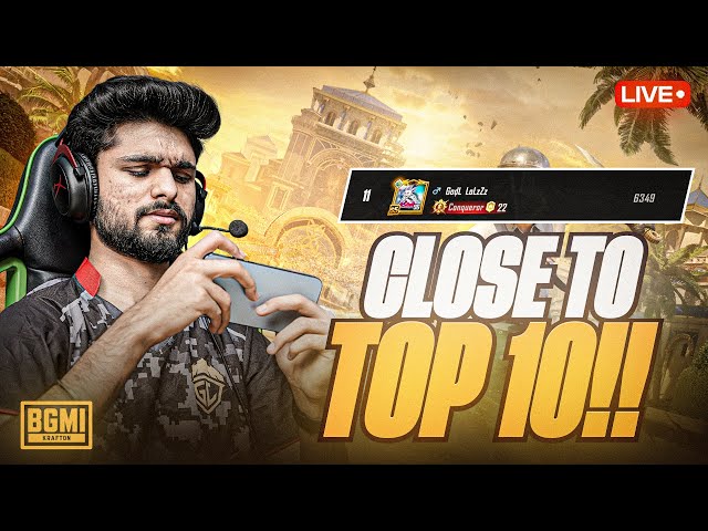AAJ TOP 10 ME ENTRY HOGI? | CONQUEROR RANK PUSH | BGMI LIVE