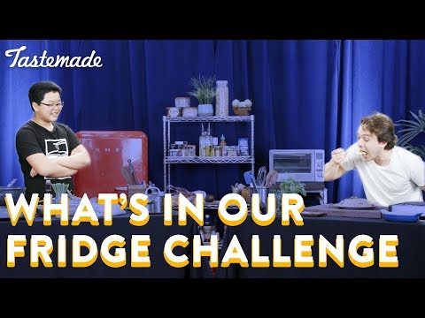 What's In Our Fridge Challenge With Hudson Yang l Frankie Celenza