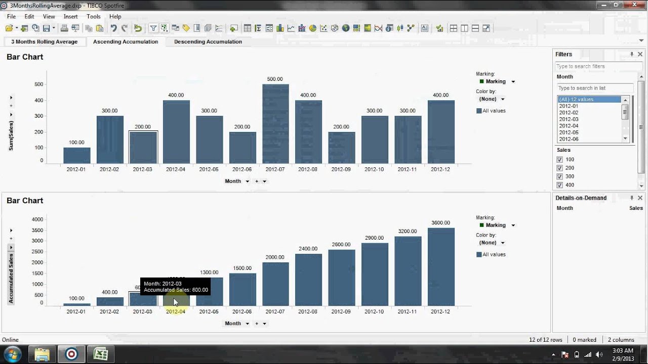 spotfire-bar-chart-with-accumulated-sales-youtube