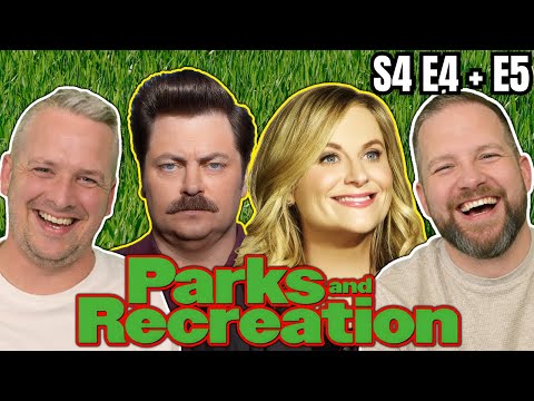 British Guys HILARIOUS Parks and Recreation Reaction S4 E4 + E5