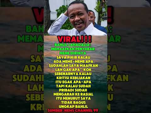 GEGER BAHLIL MEMAAFKAN SEMUA ORANG#shorts #trendingnews #menteriprabowo #bahlillahadalia #viral
