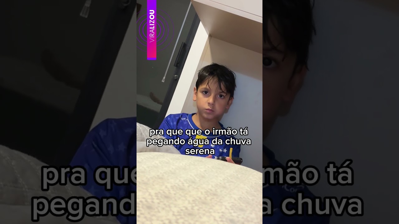 Pega água da chuva vó Menino leva nome ao pé da letra diverte a web