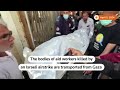 Bodies of aid workers killed by Israeli airstrike leave Gaza | REUTERS  - 01:16 min - News - Video