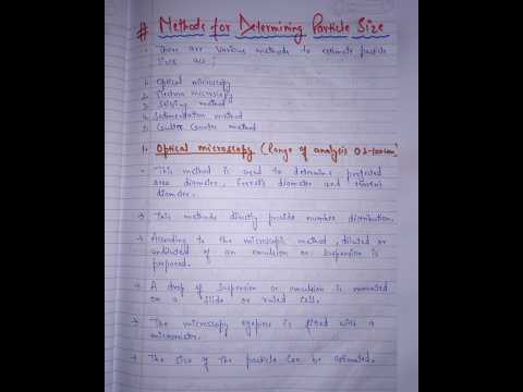 Methods for determining particle size #physicalpharmaceutics #notes #bpharm4thsem #pharmacy #pharma
