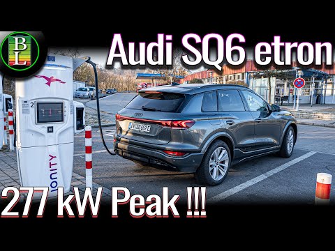 Charging the Audi Q6 etron (95kWh, 800V) at Ionity 8-90%