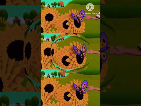 Flower kiss by the butterfly!!! #shortvideo #animation #kinemaster
