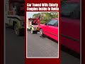 Car Towed With 2 Elderly Couples Sitting Inside In Noida  - 00:45 min - News - Video
