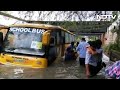 School Bus Gets Stuck In Water-Logged Underpass For More Than 1 Hour In Faridabad