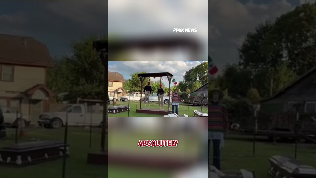 'ARE YOU JOKING?!': Disturbing Halloween display targets ICE #shorts