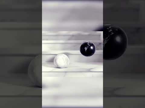 How many times black colour marble ball bounce till end? #relaxing #marble #bounce