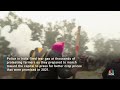 WATCH: Police fire tear gas at protesting farmers in India  - 01:00 min - News - Video