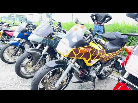 キリンカスタム、YAMAHA FZ250 PHAZER 元祖超高回転ジェットサウンド、針テラス東海関西合同FZ250 ミーティング、ヤマハFZ250 フェザー東海関西合同FZ250 ミーティング