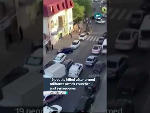 19 people killed after armed militants attack churches and synagogues #itvnews #russia #news