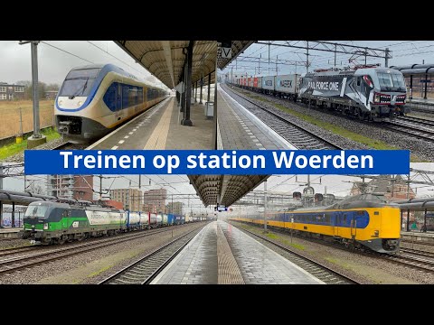 Treinen op station Woerden - 1 april 2023