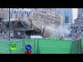 RT - Tel Aviv landmark Maariv bridge demolished