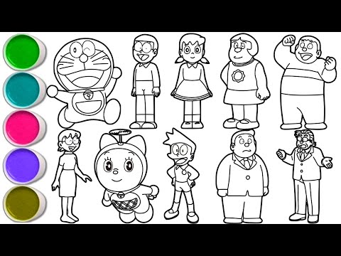 Draw Doraemon Anime Characters in Minutes - Doraemon, Nobita, Shizuka,  Dorami, Suneo & others