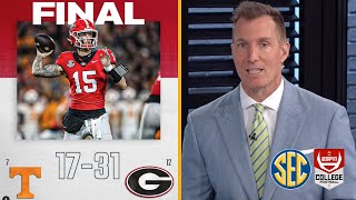 "Carson Beck IS HIM!" - ESPN reacts to Georgia upset Tennessee 31-17 to keep Playoff hopes alive