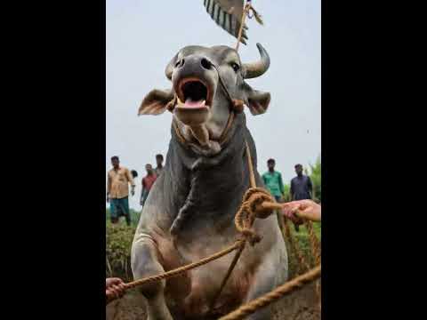 The villagers are trying to save the cow.