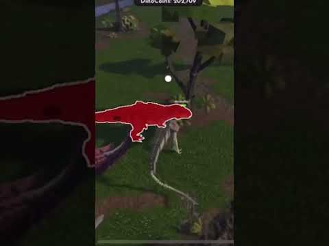 Zrex fights teamers #jurassicblocky #roblox #halloween #trex