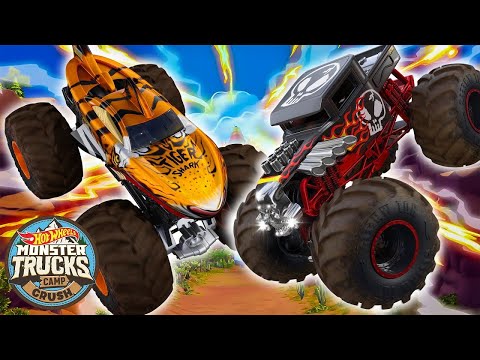 More Epic Courses and Challenges Await the Hot Wheels Monster Trucks at Camp Crush! 💥🏁 | Hot Wheels