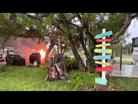 Lightning Strike Causes Fire At The Hobo Fish Camp